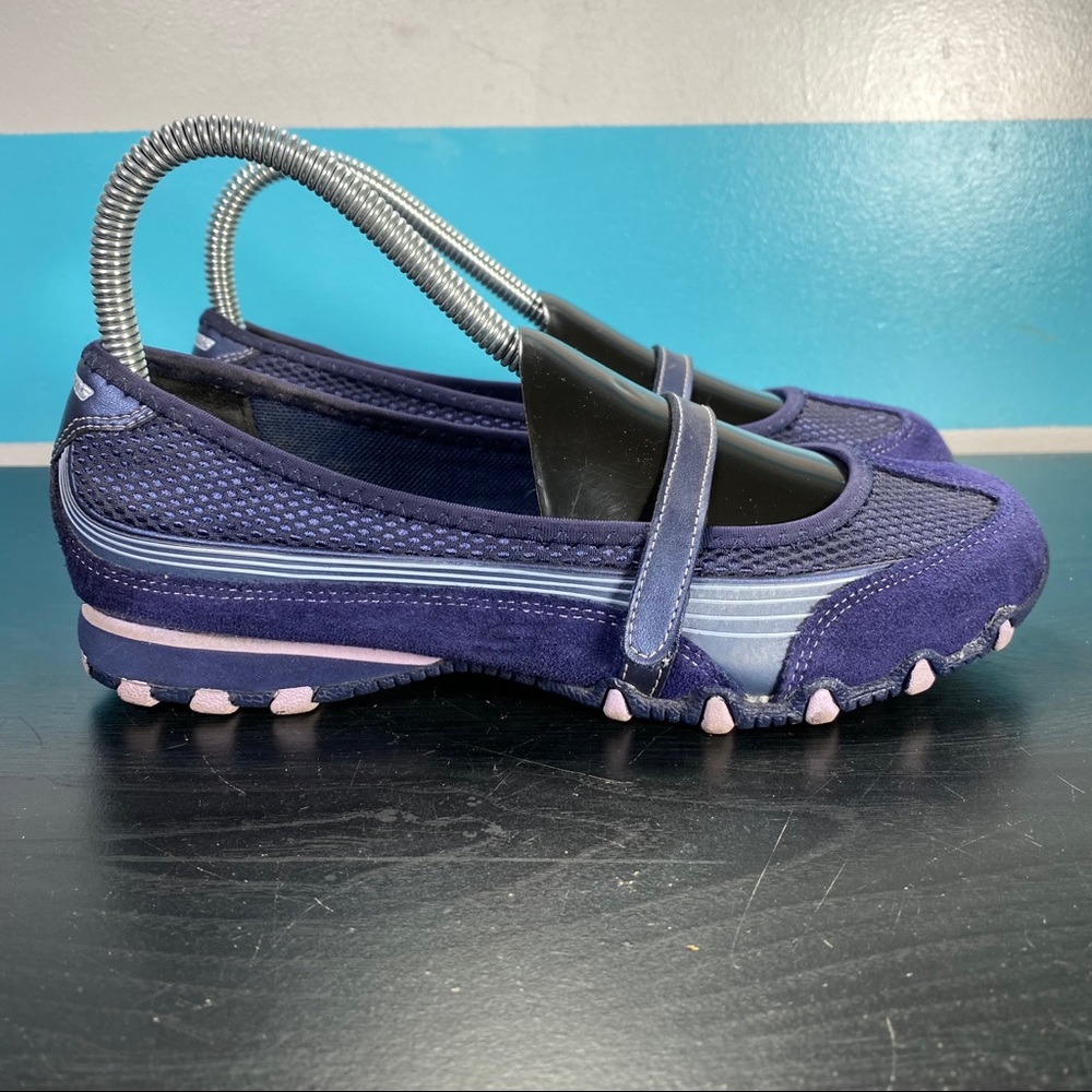 Skechers slip on purple flats